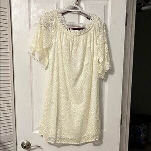 Miholl Elegant Lace Off-Shoulder Dress L